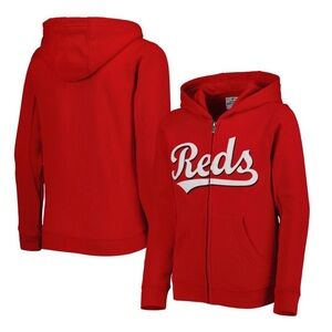 NWOT Kids Cincinnati Reds Full Zip Hoodie XL